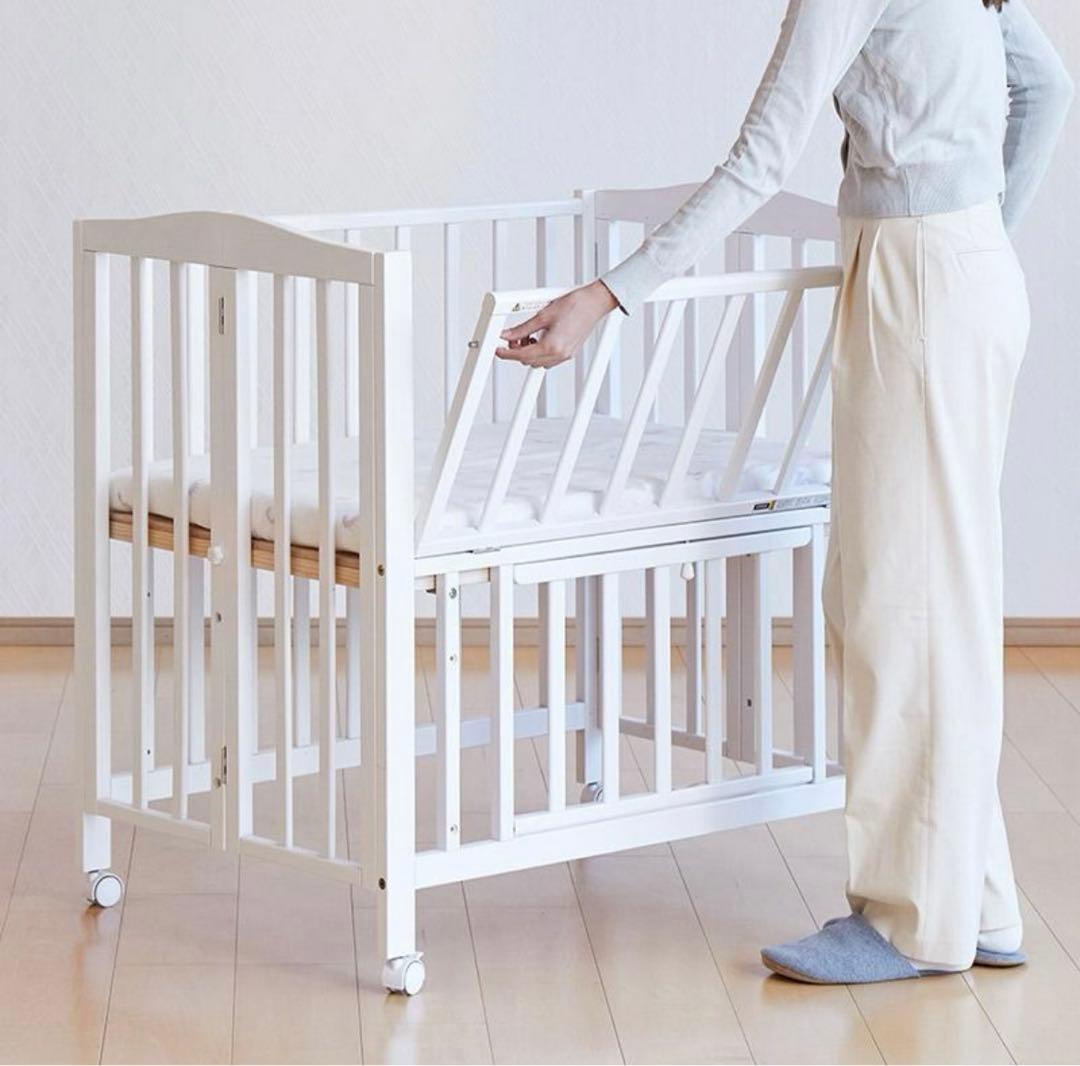 KATOJI 折りたたみ式　ベビーベッド (新生児〜24ヵ月まで) ミニベッド