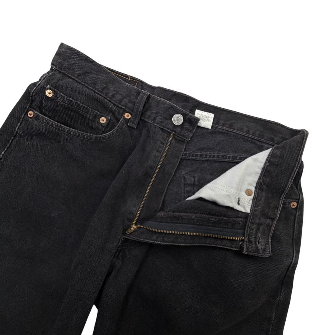 【先染め】90s Levi's 550 デニム ブラック ジーンズ 黒 W34