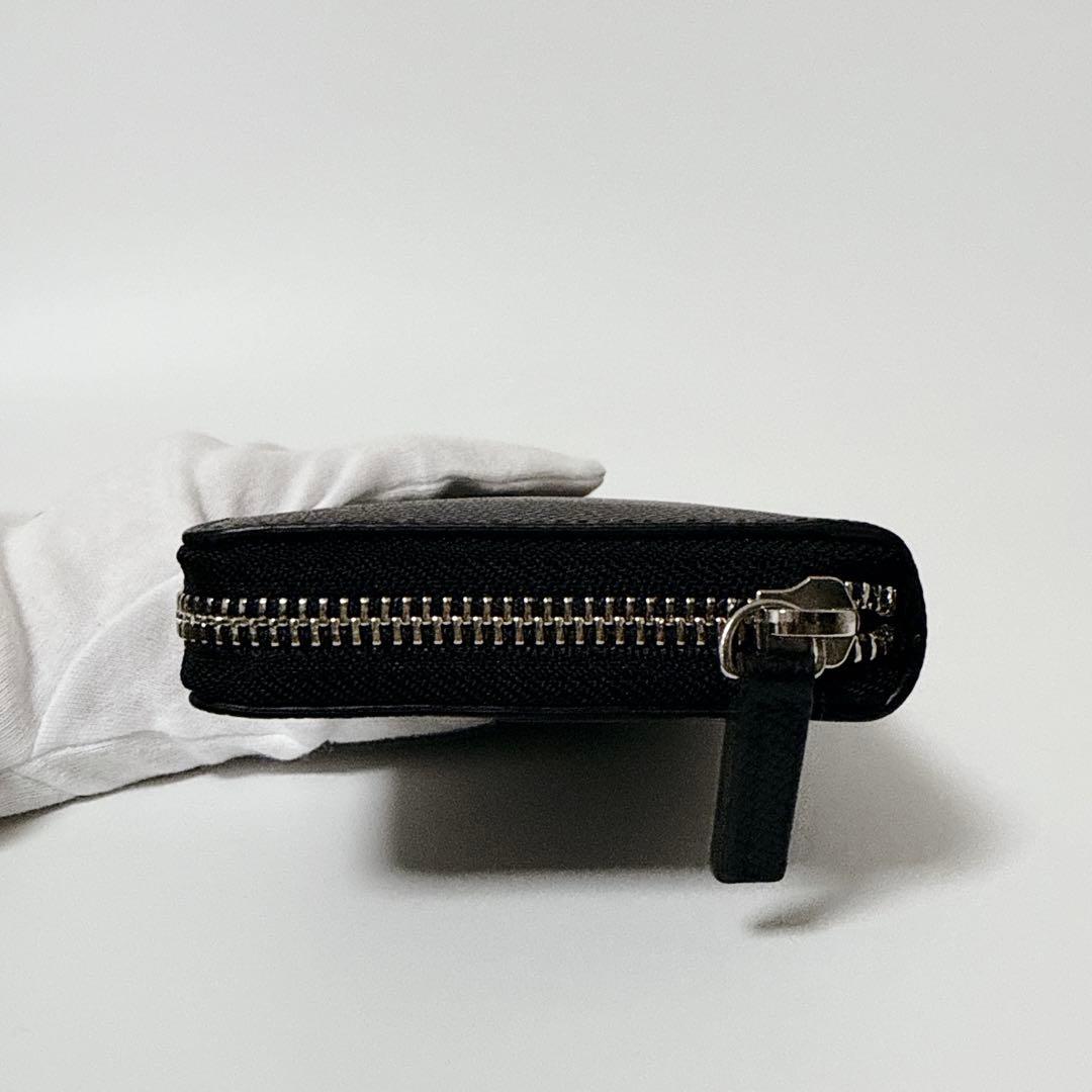 【未使用級】ポロ ラウンドジップ レザー ウォレット ブラック 箱付き