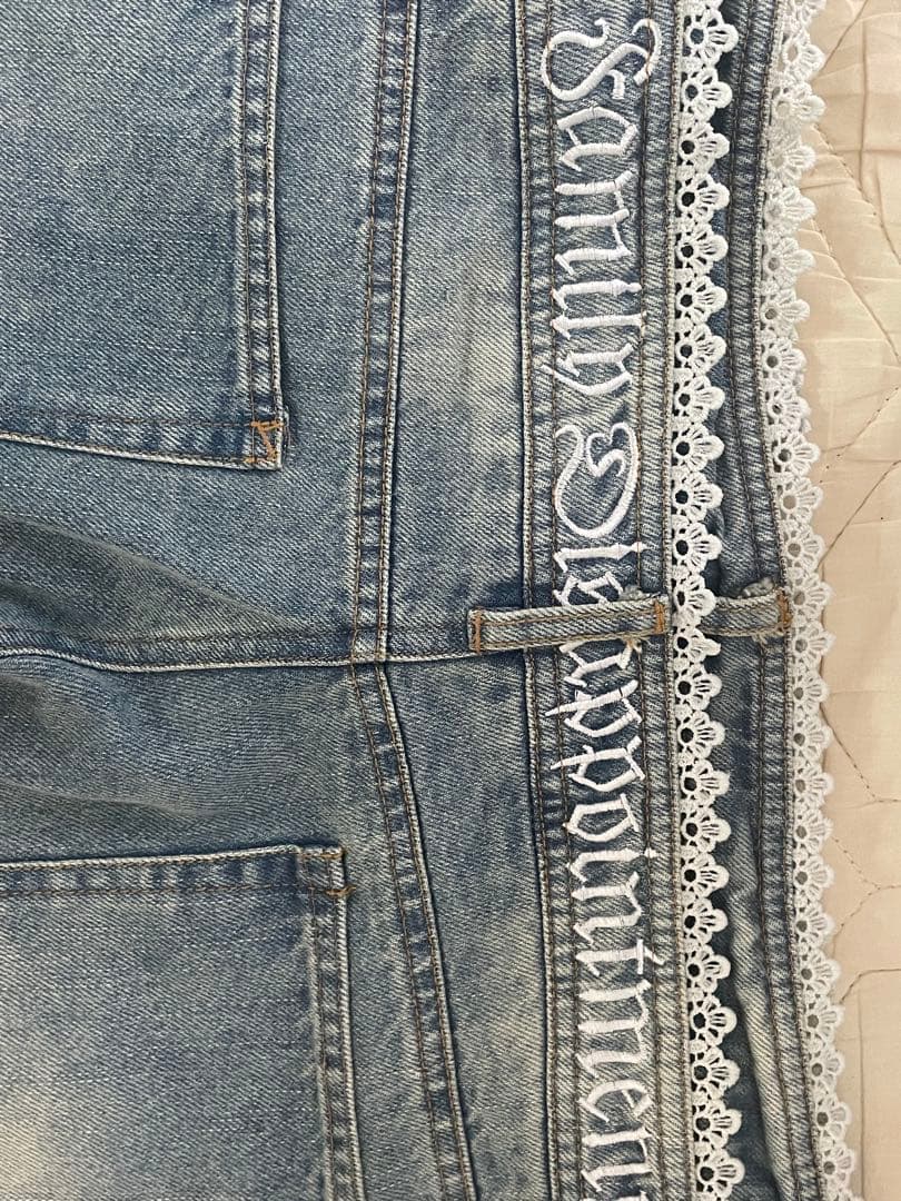 SCULPTOR ダブルウエストブーツカット デニムパンツ インディゴブルー M