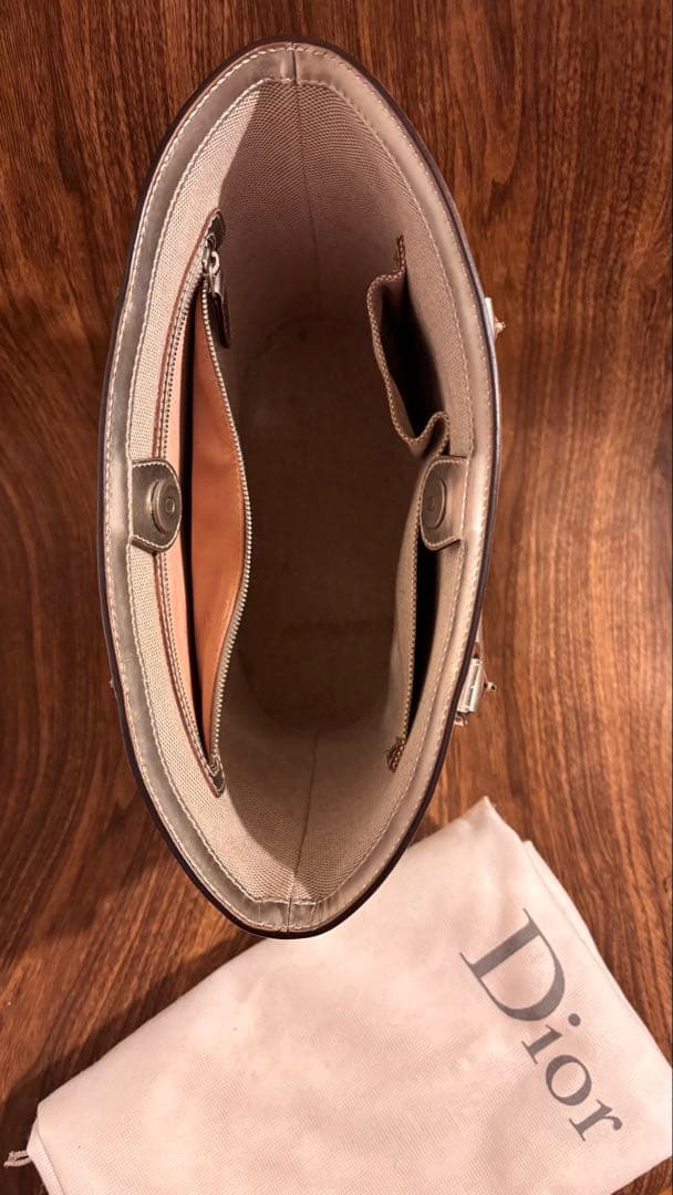 Dior シルバー レザー バッグ 保存袋付き