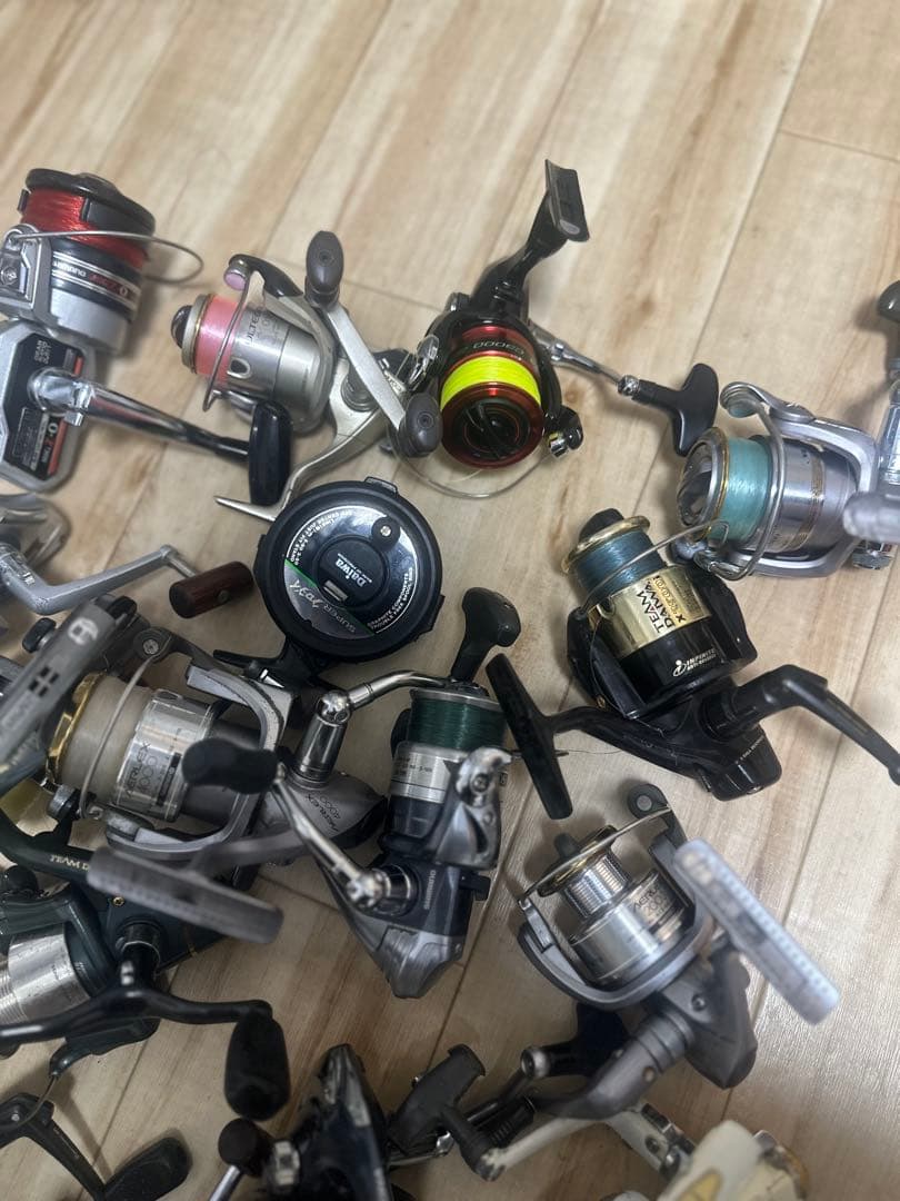 スピニングリール多数セット (ジャンク品)