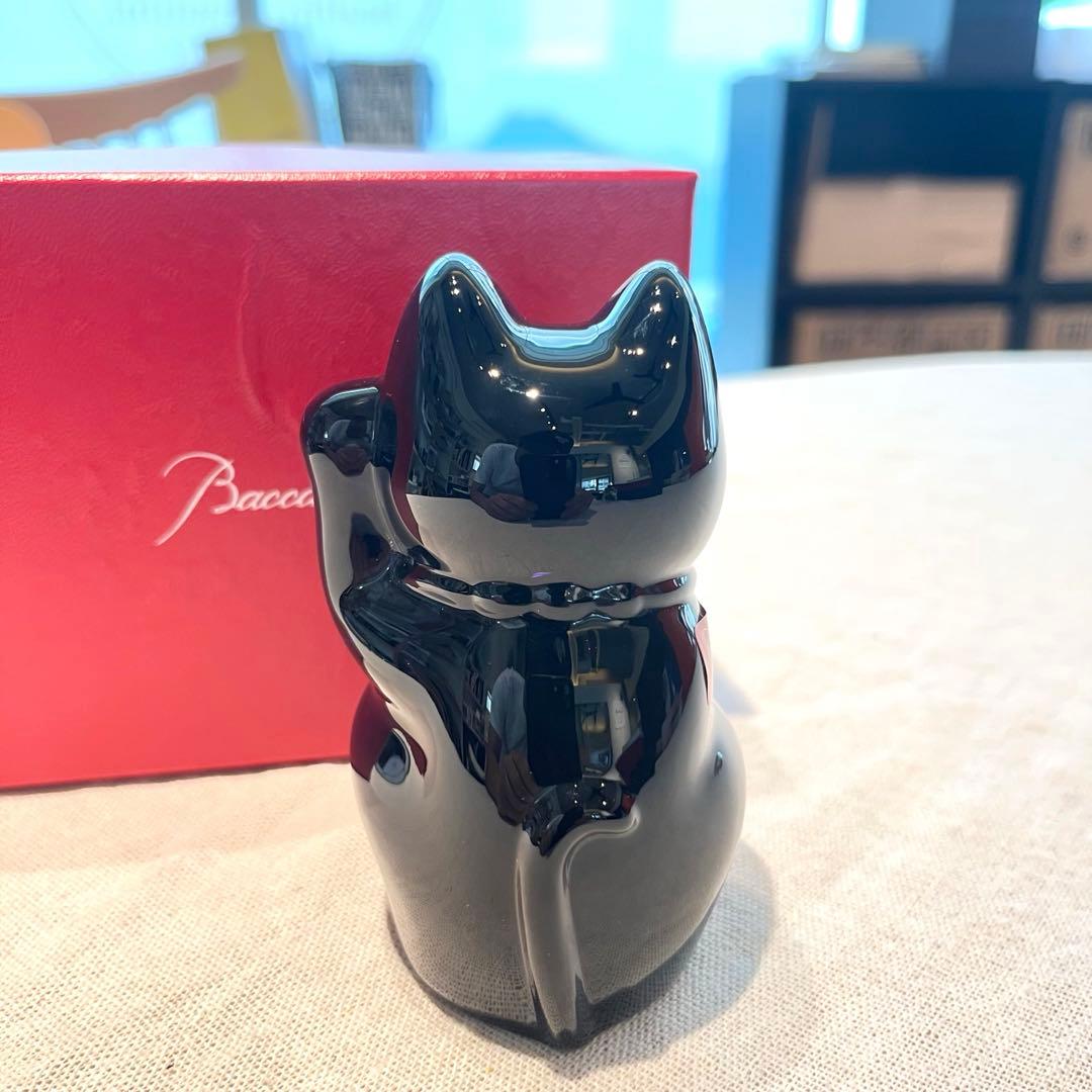【美品】Baccarat 招き猫 クリスタルガラス