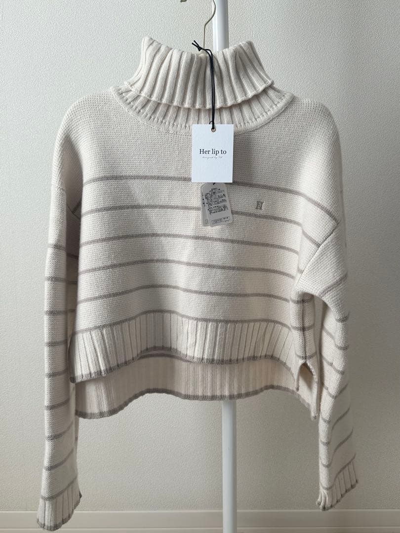 トップス Herlipto Striped Turtleneck Knit