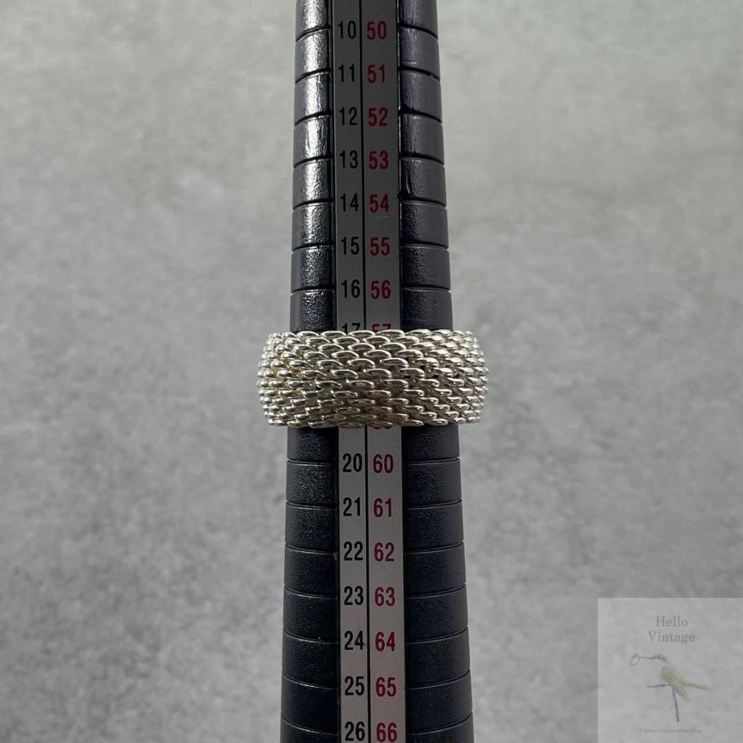 ティファニー 18号 サマセット メッシュ リング シルバー 925 ZE3fe