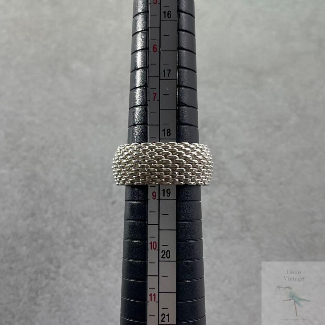 ティファニー 18号 サマセット メッシュ リング シルバー 925 ZE3fe