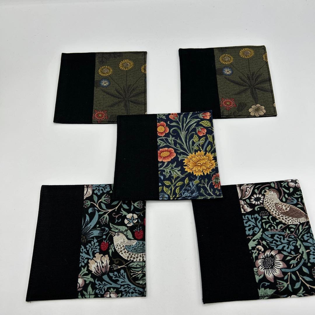 2313 ウィリアムモリス　多柄　コースター　50枚組　ハンドメイド