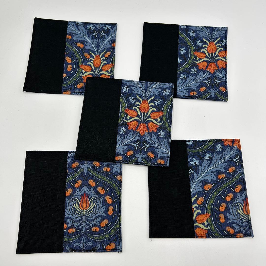 2313 ウィリアムモリス　多柄　コースター　50枚組　ハンドメイド