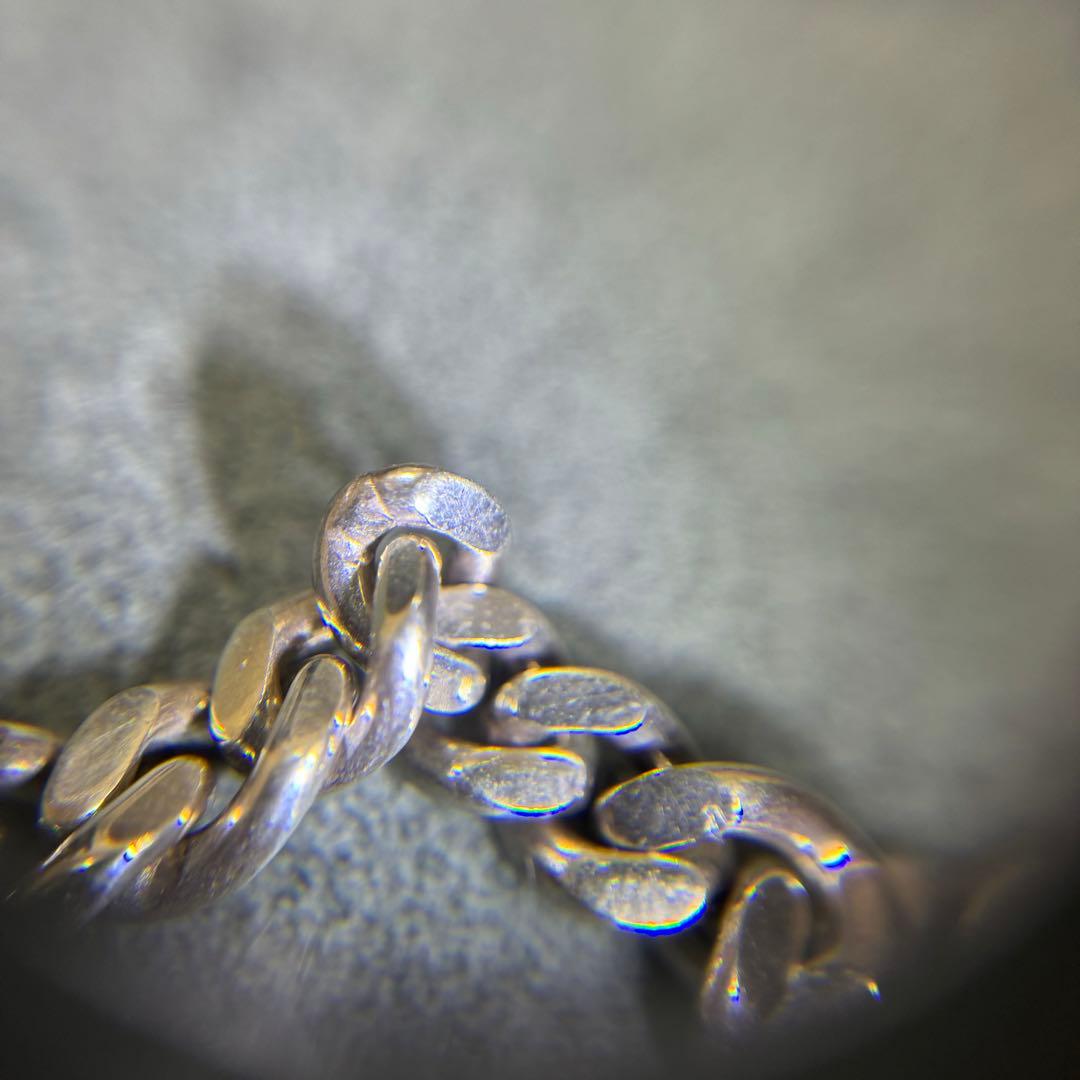 希少！シルバー925 2面シングル喜平ネックレス 60cm 67g 太め