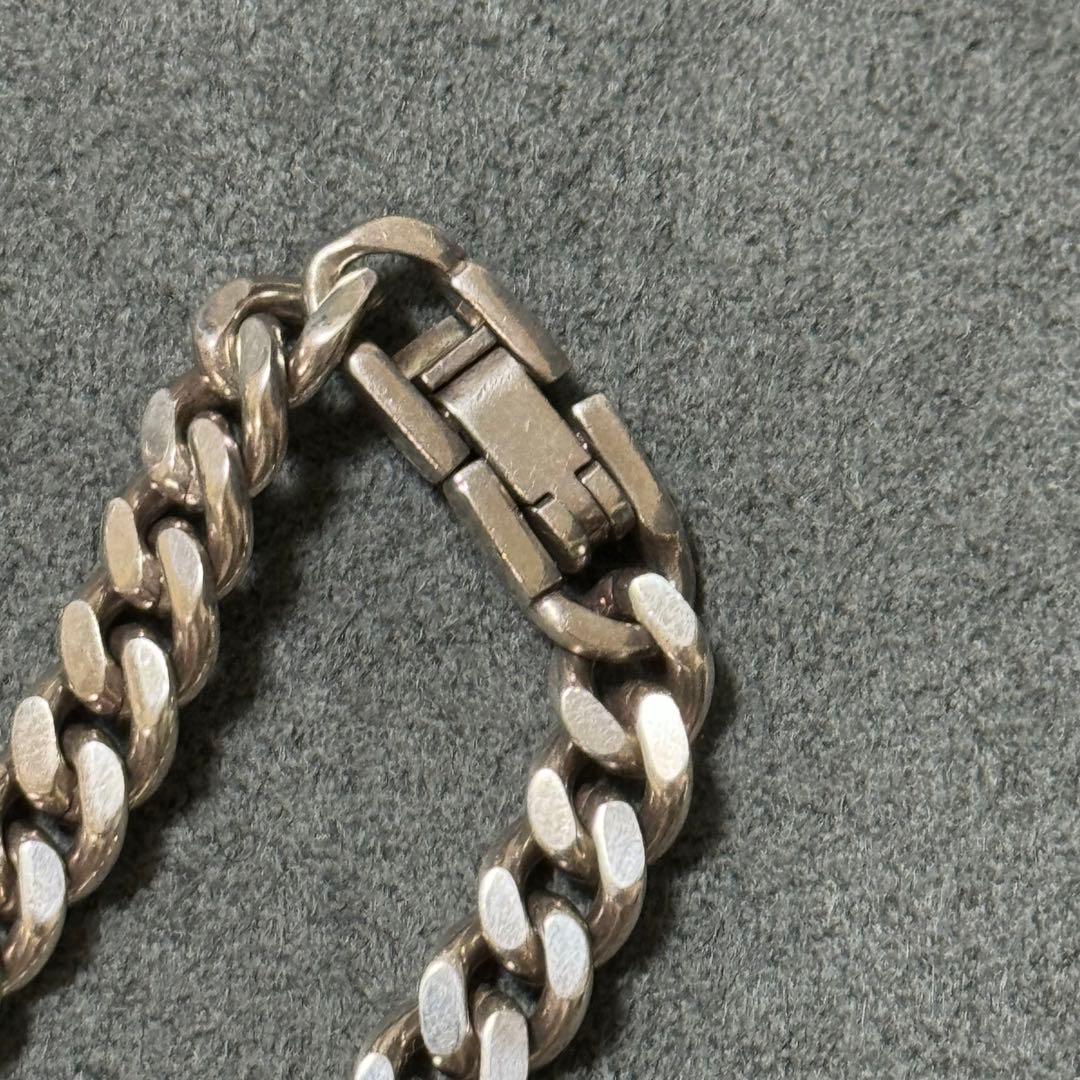 希少！シルバー925 2面シングル喜平ネックレス 60cm 67g 太め