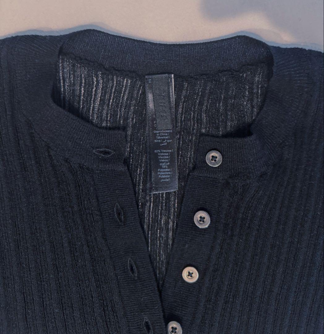 トップス SKIMS Sheer Knit Long Sleeve Henley