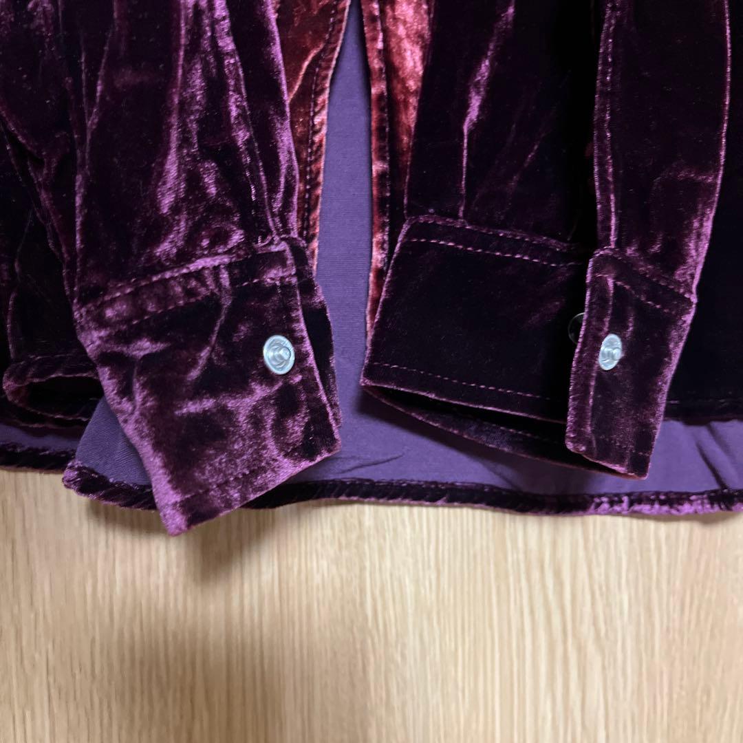 SAINT LAURENT　サンローラン　ベロアベルベットシャツ　ほぼ新品　L