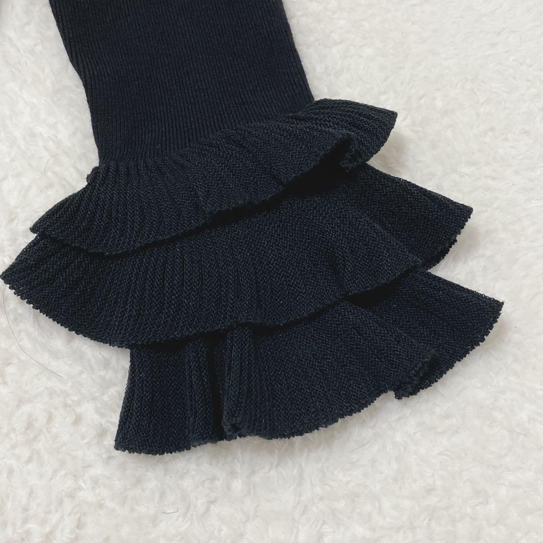 新品LOULOU WILLOUGHBY フリル袖 ブラックニット　トップス