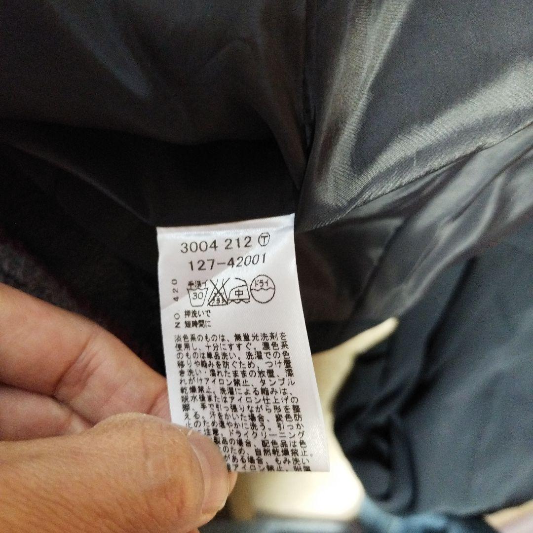 インディヴィ　ノーカラースーツ　40 Lサイズ　日本製　ネイビービジネス　入学式