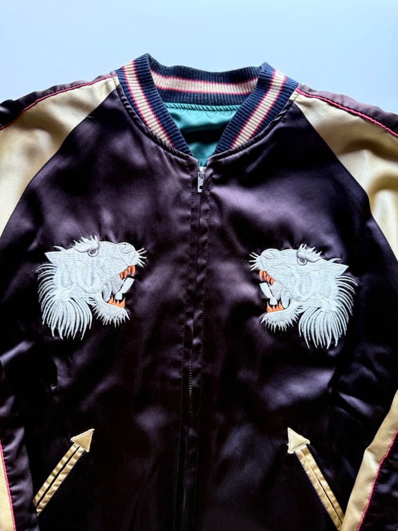 ヴィンテージ・ビンテージ品★テーラー東洋スカジャン 虎・獅子・地図刺繍