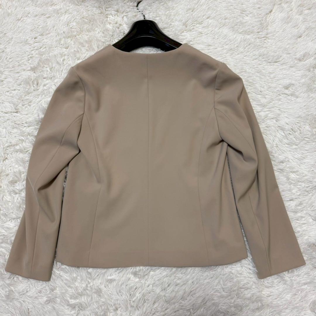 美品✨ナチュラルビューティーベーシック パンツスーツ ノーカラー ウォッシャブル