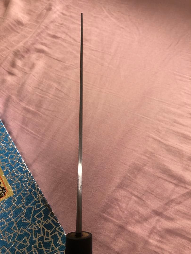 寿司切り包丁 曲線刃 木製柄