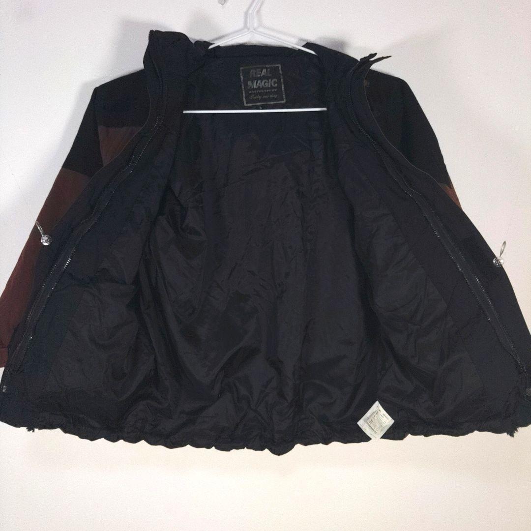 メンズ　L　スキー　スノーボードウェア　上下セット　ブラウン　ベージュ　ブラック