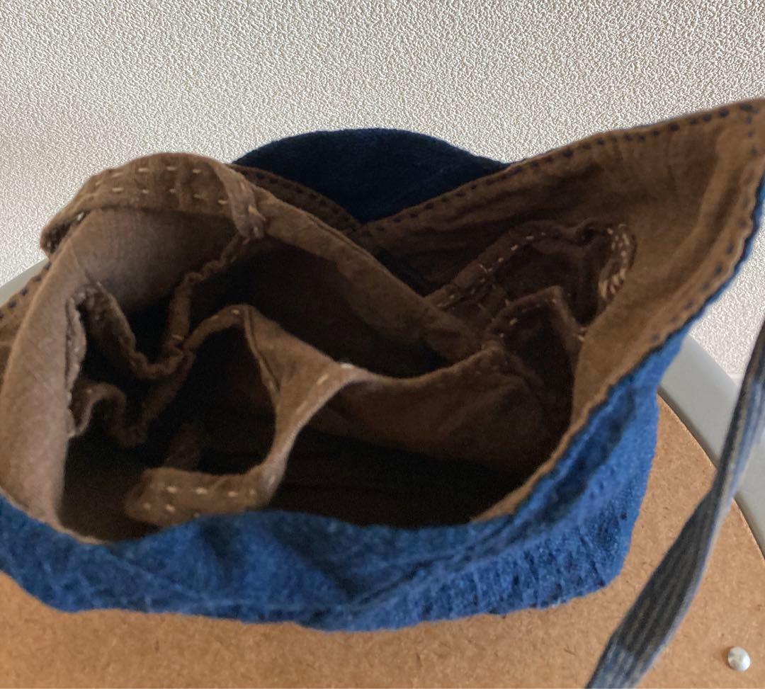 えみおわす 刺し子 バッグ ポシェット ミニショルダー 藍