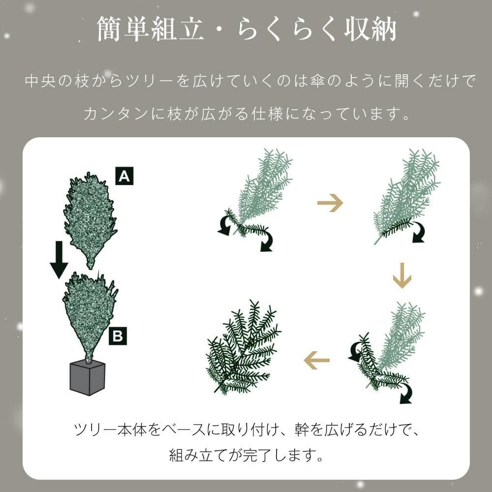 超人気！【高150cm 雪化粧】 クリスマスツリ Green+White