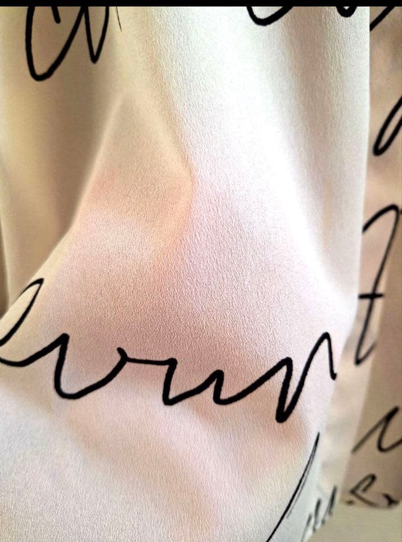 Vermeil par IENA 線描きプリント バンドカラー シャツ 長袖