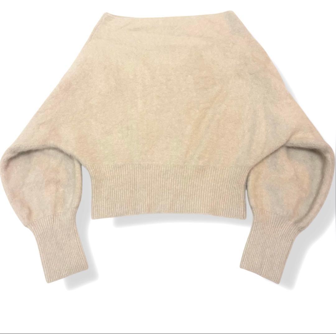 【sua】anuansラクーンフォックスオフショルニットプルオーバー