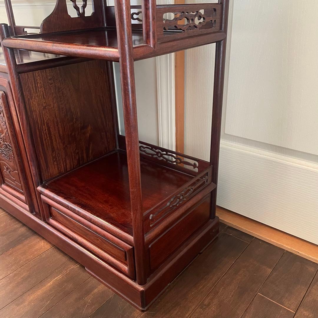 唐木家具 【美品】茶箪笥 ヴィンテージ　飾り棚 アンティーク家具　和家具