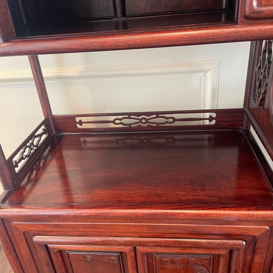 唐木家具 【美品】茶箪笥 ヴィンテージ　飾り棚 アンティーク家具　和家具