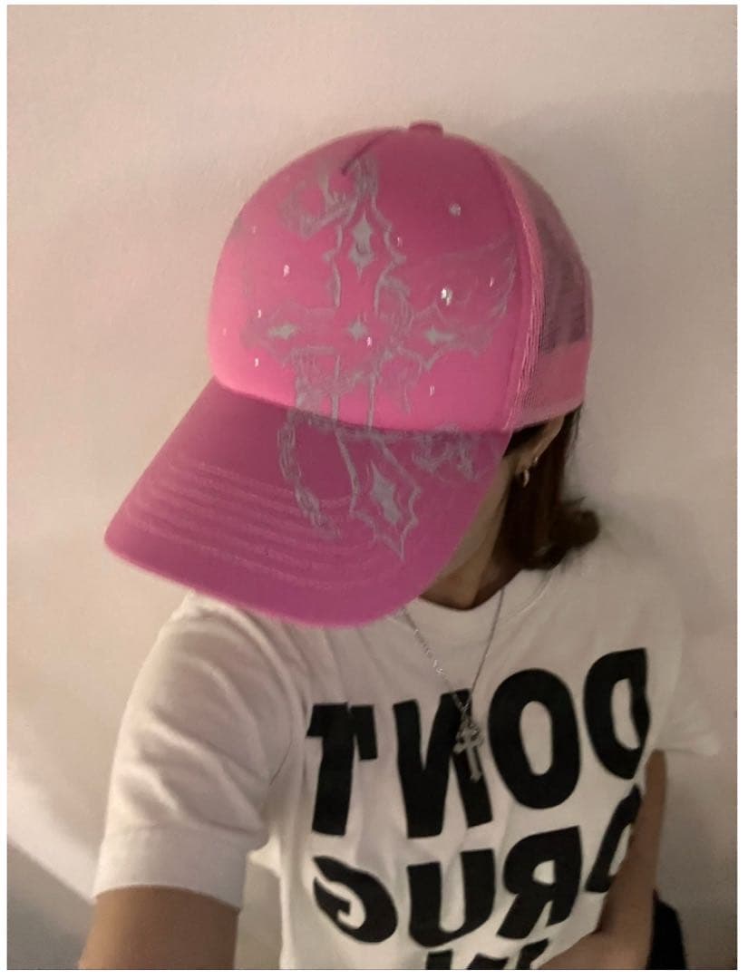 ピンク 90 Cross Logo Mesh Cap