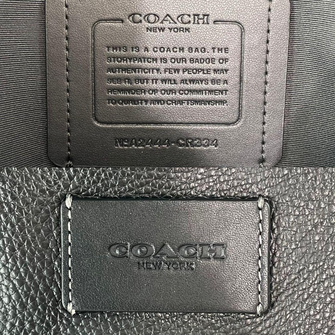 レア 極美品 コーチ スプリント メッセンジャーバッグ A4 レザー ロゴ 黒