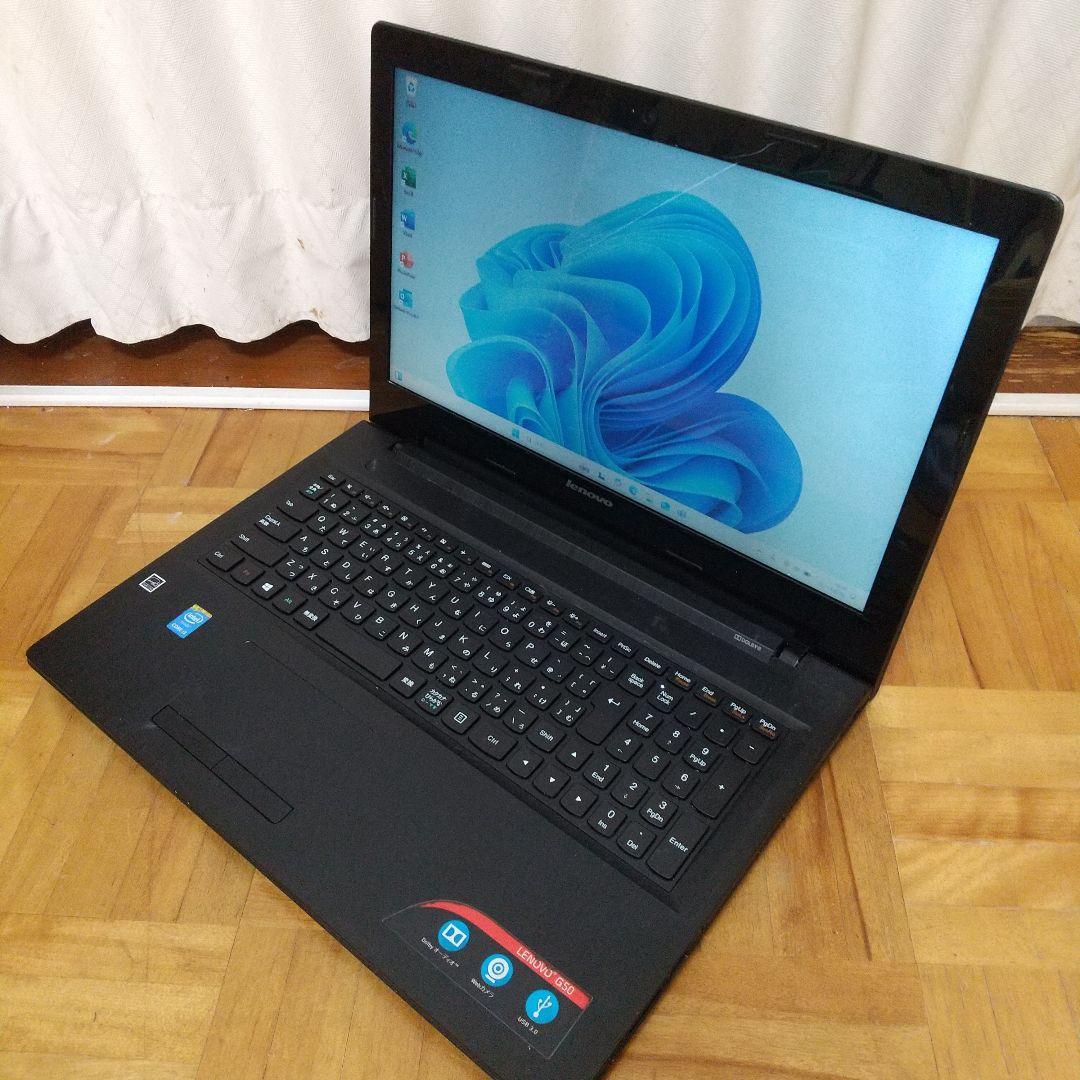 Lenovo ノートPC 15.6インチ ブラック Win11 Office