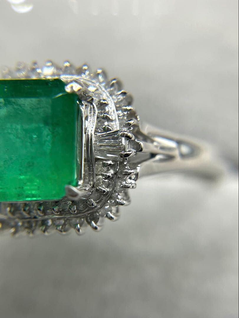 最終交渉可JA29★高級 コロンビア産 大粒エメラルド2.661ct リング鑑付