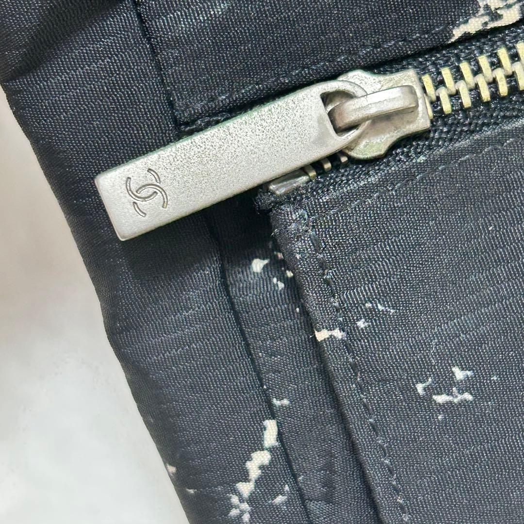 【美品】シャネル 旧トラベルライン ボディバッグ ウエストポーチ ブラック