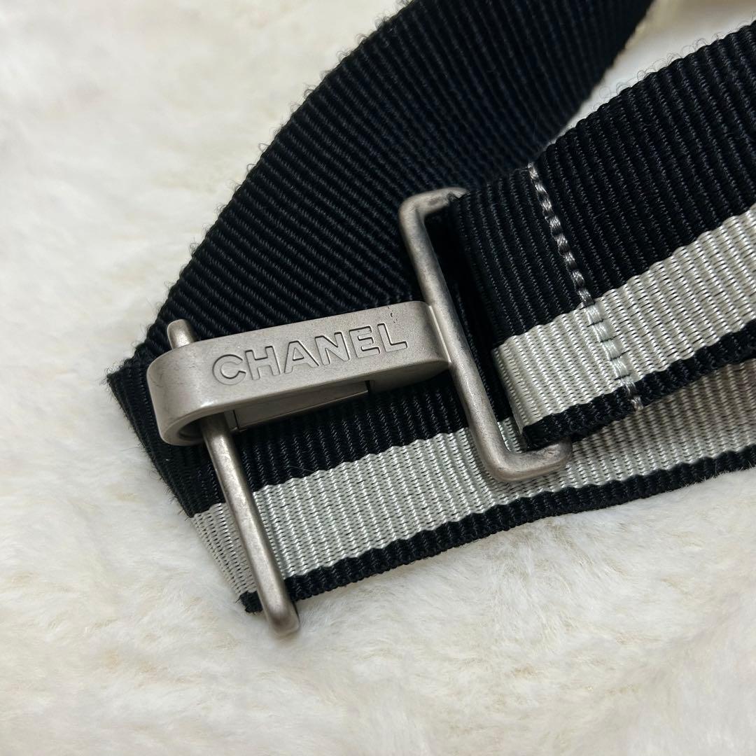 【美品】シャネル 旧トラベルライン ボディバッグ ウエストポーチ ブラック