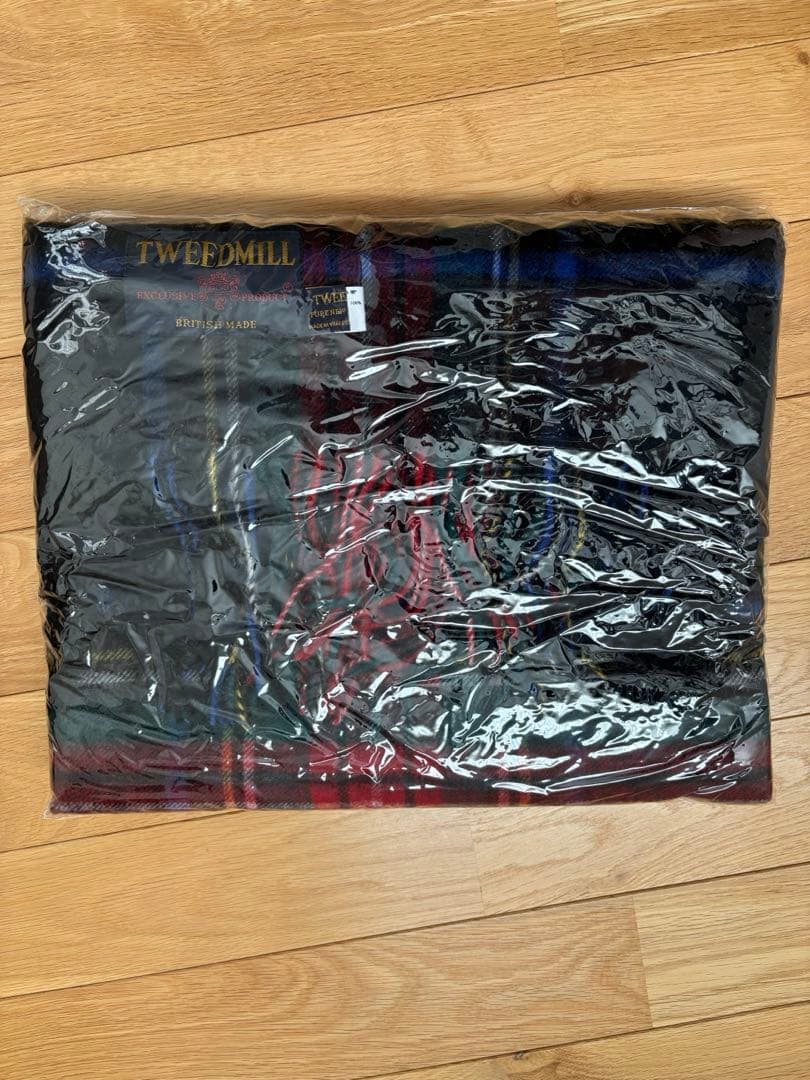 新品！TWEEDMILL大判ピュアウールストール マフラーブランケット