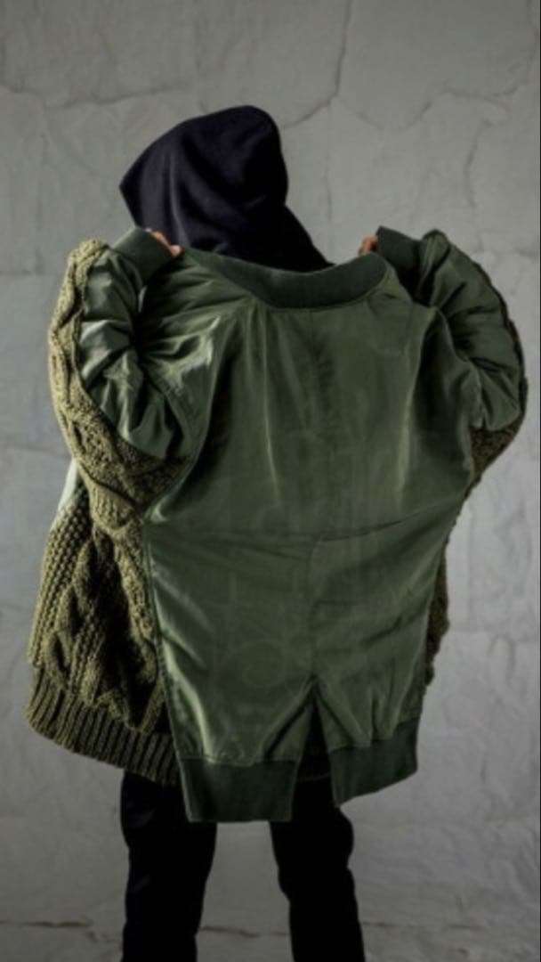 アンティカ ニット ドッキング MA-1 レディースアウター