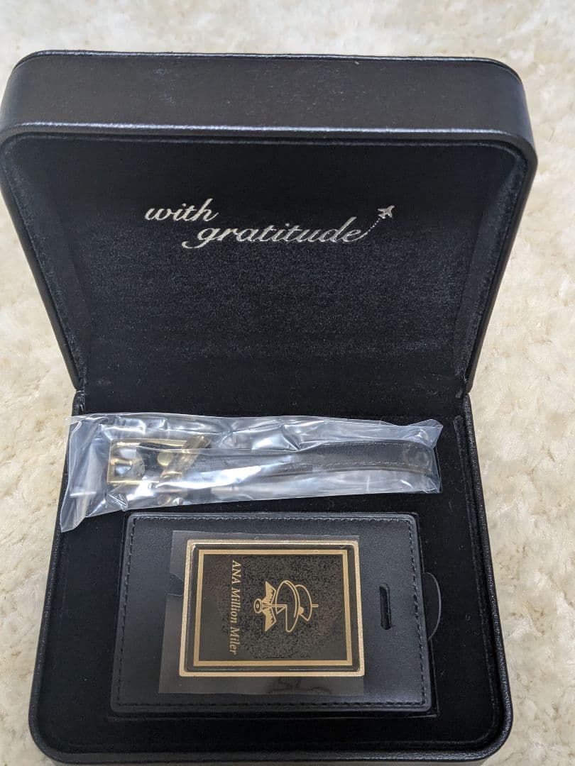 ANA 50万ライフタイムマイル記念 オリジナル ネームタグ 「時の証」