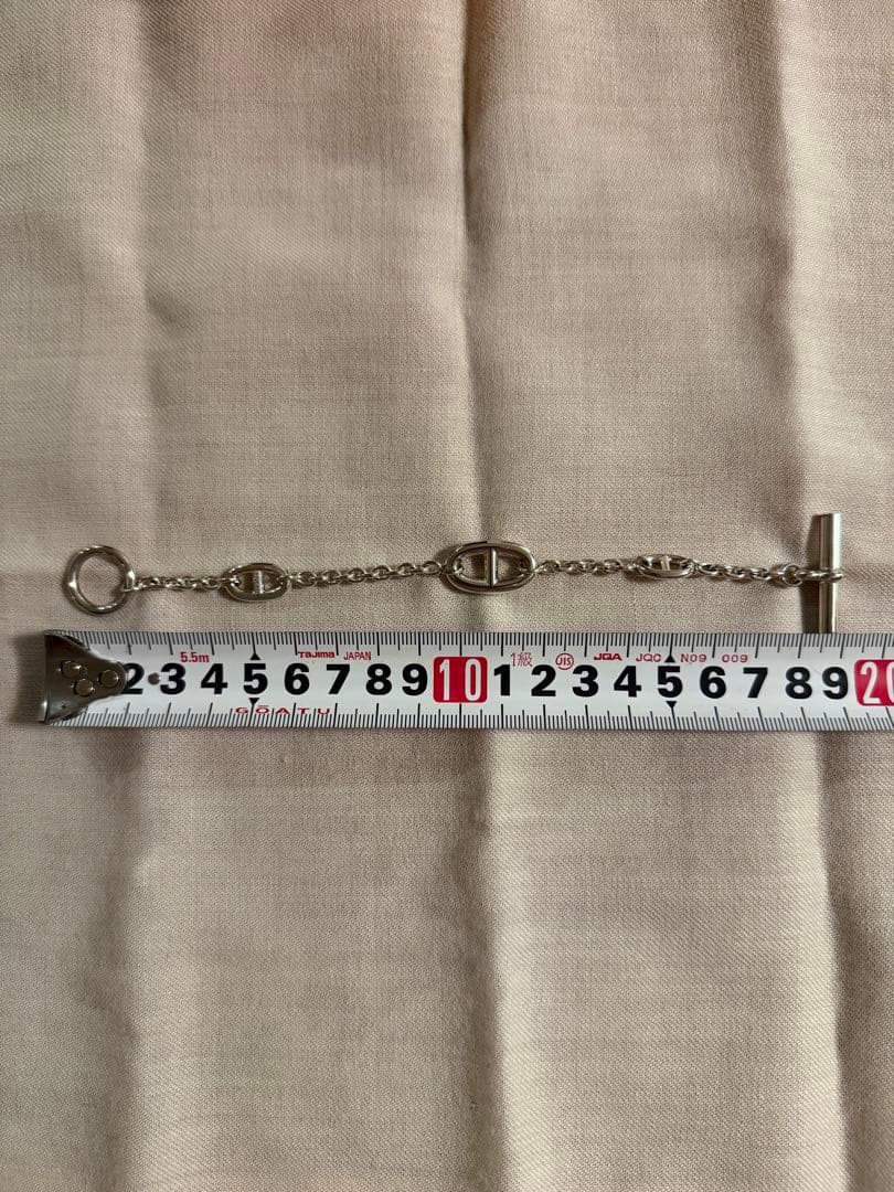 HERMES シルバー ファランドール ブレスレット LG約19cm