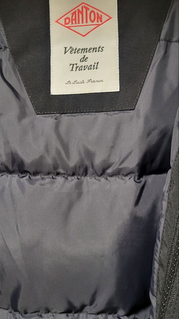 最終お値下げ　DANTON　ダントン　ファー付き　ダウンコート　黒　Ｌサイズ