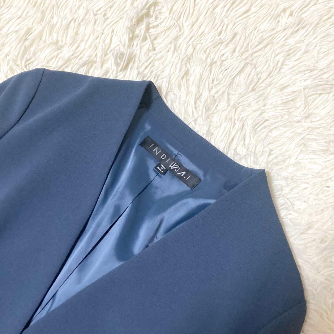 【美品】INDIVI V.A.I セットアップスーツ　洗える　ストレッチ　36