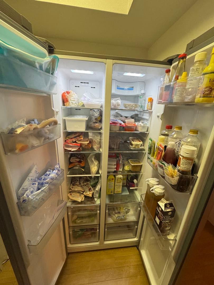 AQUA 2ドア冷蔵庫 AQR-SBS45H(S) 449L/フレンチドア