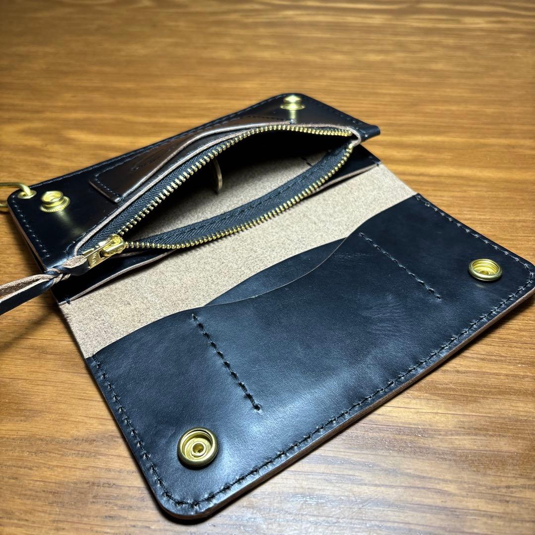 AN※プロフ必読　2層ロングタイプ　フリーポケット付き　糸ブラック