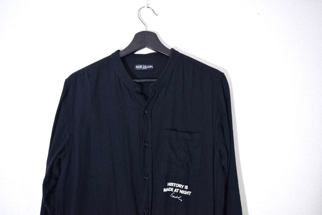 【極美品】ルードギャラリー GODLIS NO COLLAR SHIRT