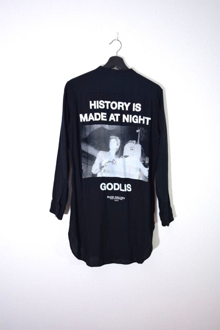 【極美品】ルードギャラリー GODLIS NO COLLAR SHIRT