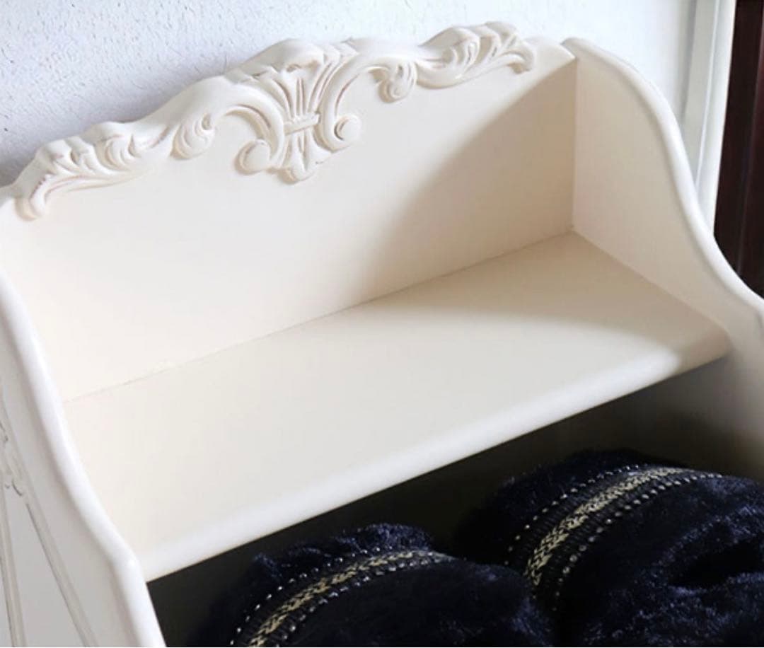 204【新品】ヨーロピアン クラシック スリッパラック アンティークホワイト