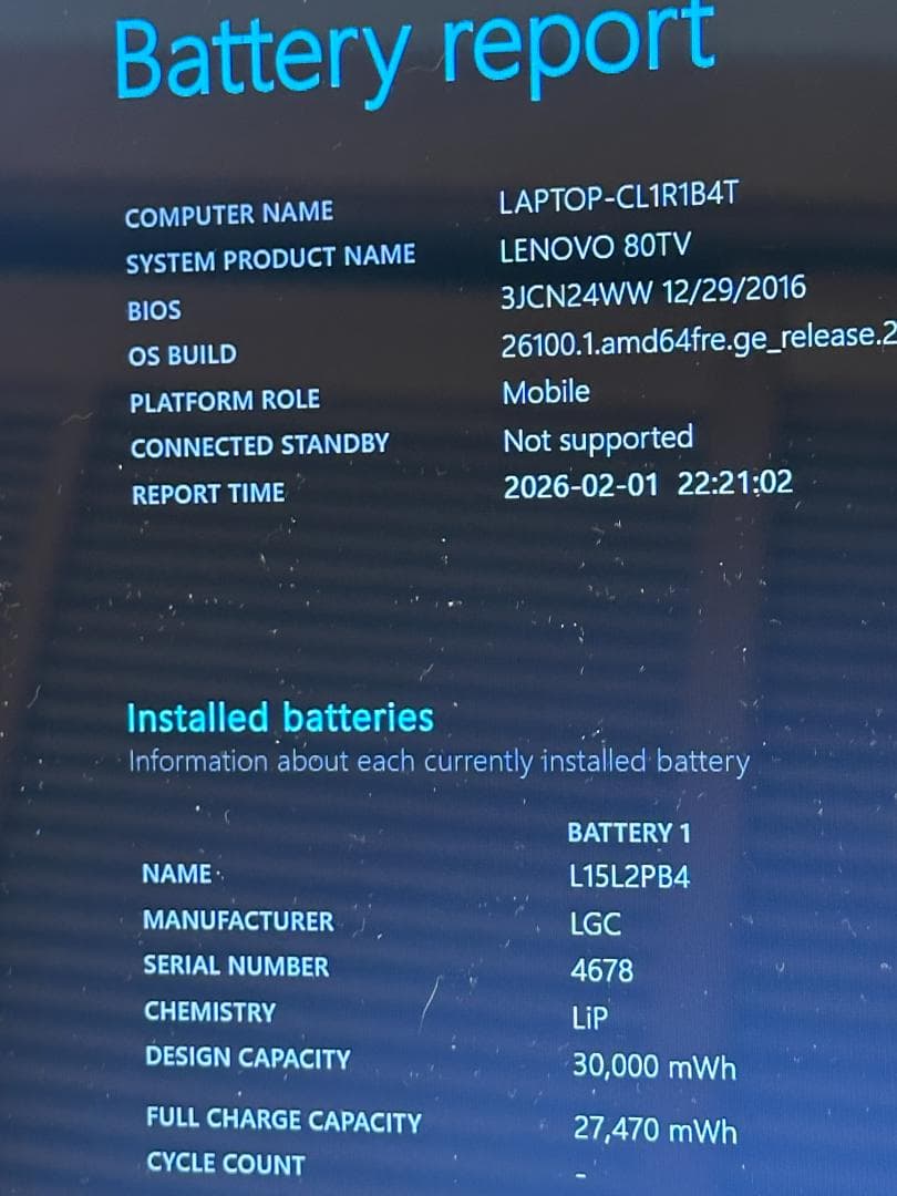 Windowsノート本体 Lenovo ideapad 310 i5-7200U Windows11