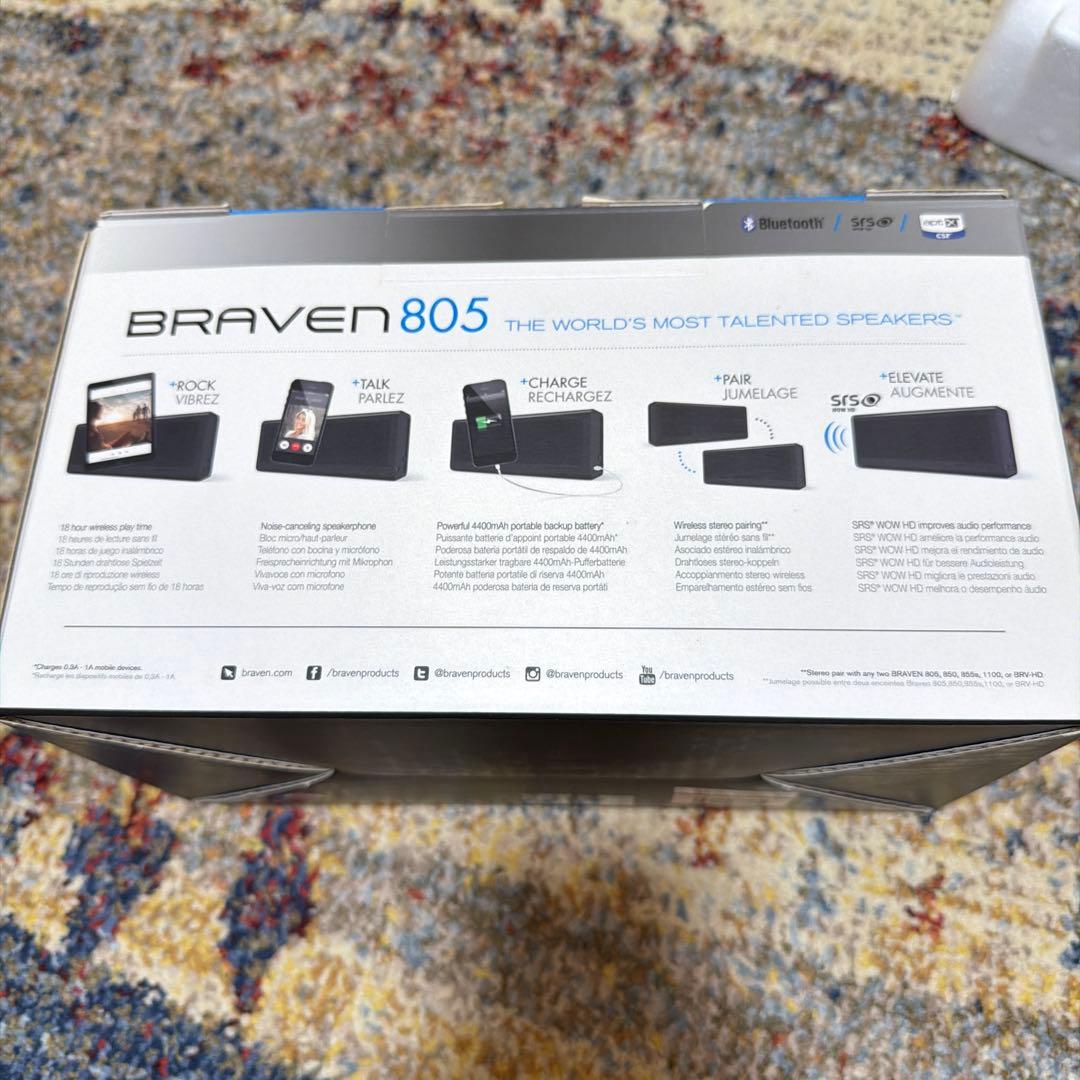 BRAVEN 805 ワイヤレススピーカー ブラック 本体