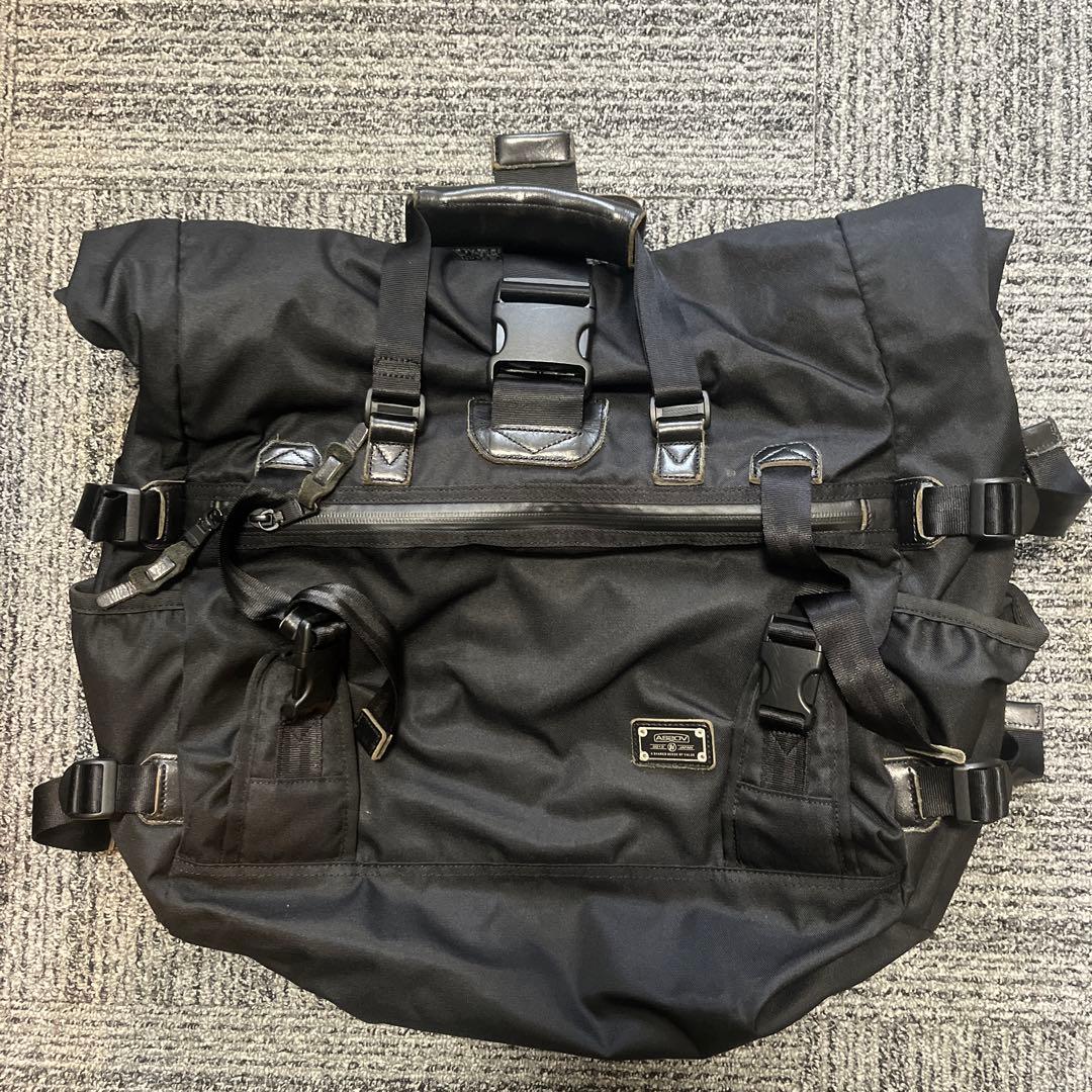 アッソブ 2way メッセンジャー トート バッグ as2ov ブラック