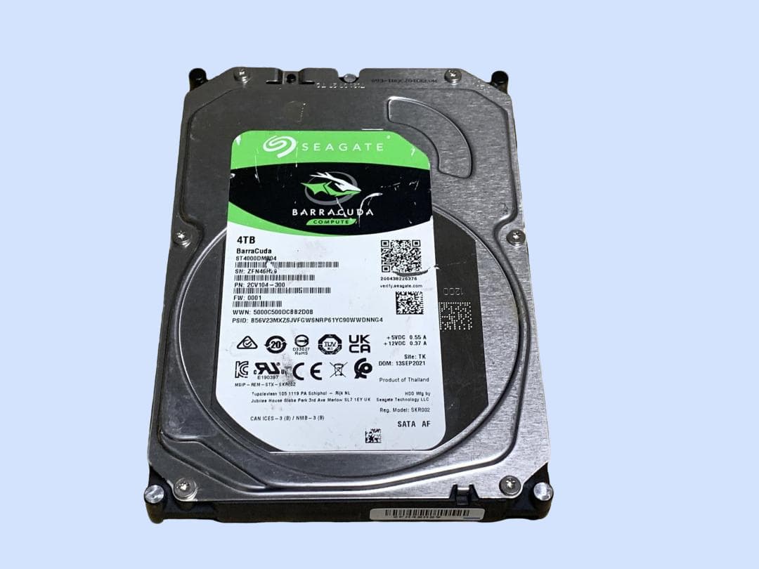 外付けハードディスク・ドライブ M9828 Seagate BarraCuda 4TB ST4000DM004