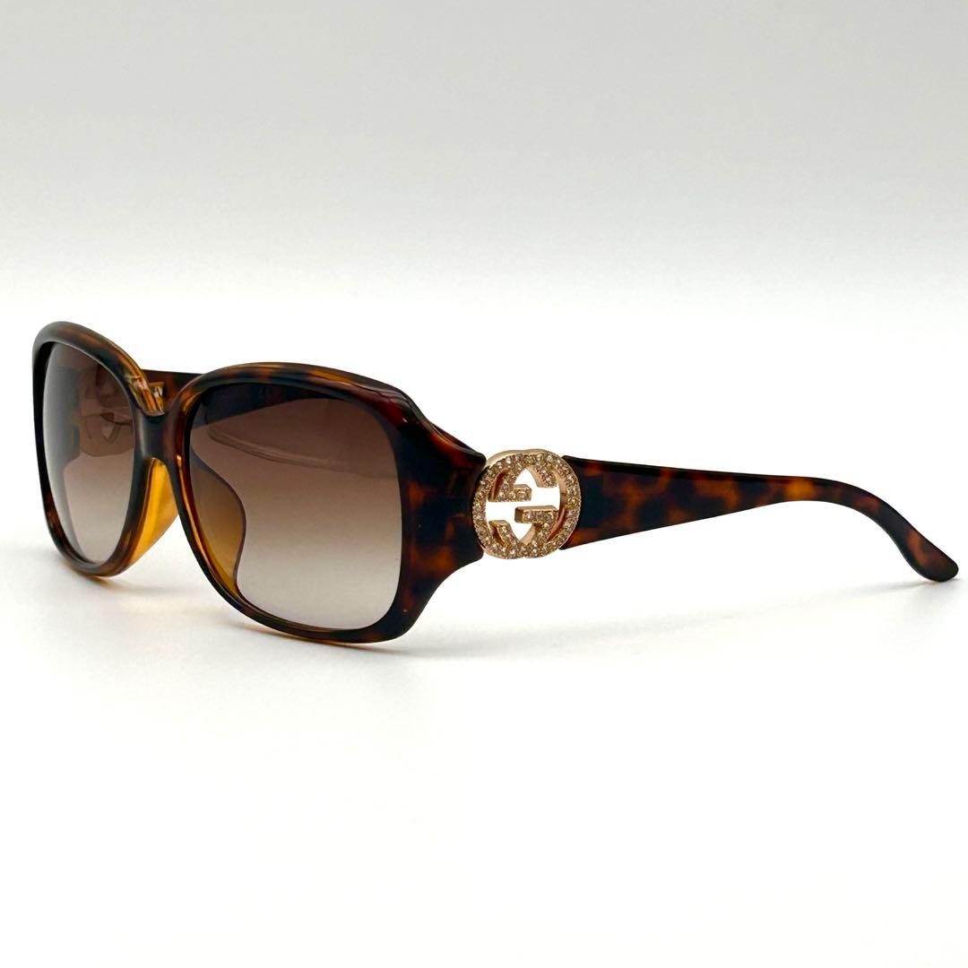 極美品✨ GUCCI グッチ サングラス GGロゴ ✨ラインストーン✨